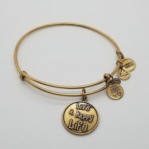 Alex & Ani gold Live a Happy Life bangle